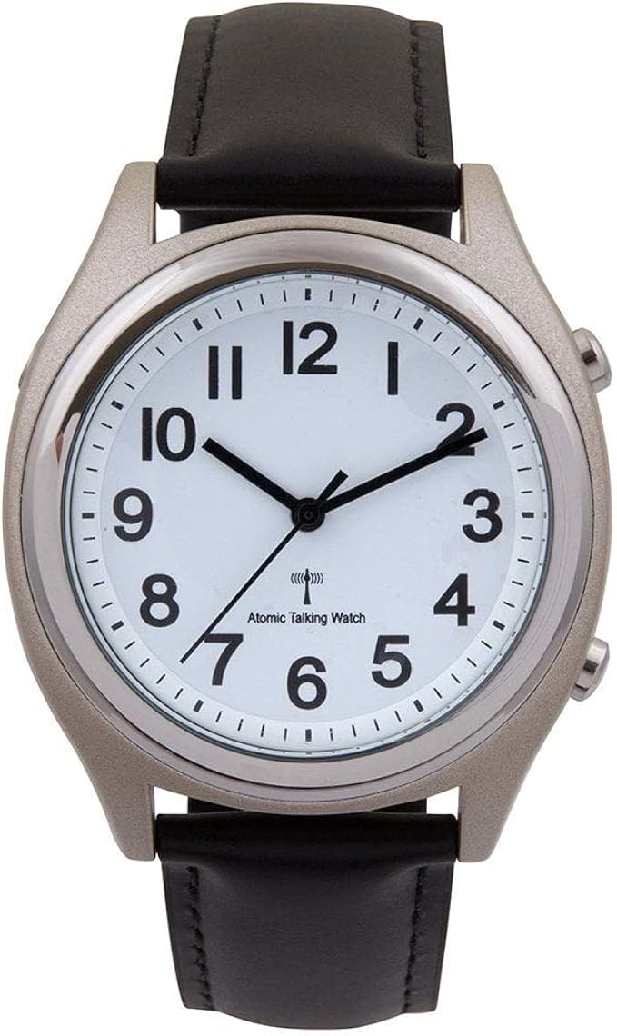 Mens Radio Controlled Talking Watch with Black Strap TSM01BK Amazon