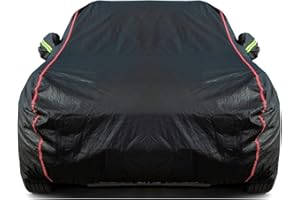 QUYDDC Breathable New Material, Waterproof Car Cover, Locks and Zipper Doors, Sunscreen Waterproof UV Prevention Snowproof Wind and Windproof,Suitable for Indoor Outdoor,for Sedan (197" to 208") B4