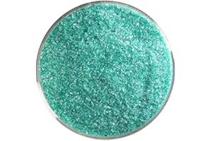 BULLSEYE GLASS CO. 1 Lb Emerald Green Transparent Fine Frit - 90 Coe