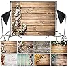 GUAGLL Background Cloth Studio Shooting Background Cloth Wood Grain Pattern Modern Wall Photography Backdrops 49.2×31.5…