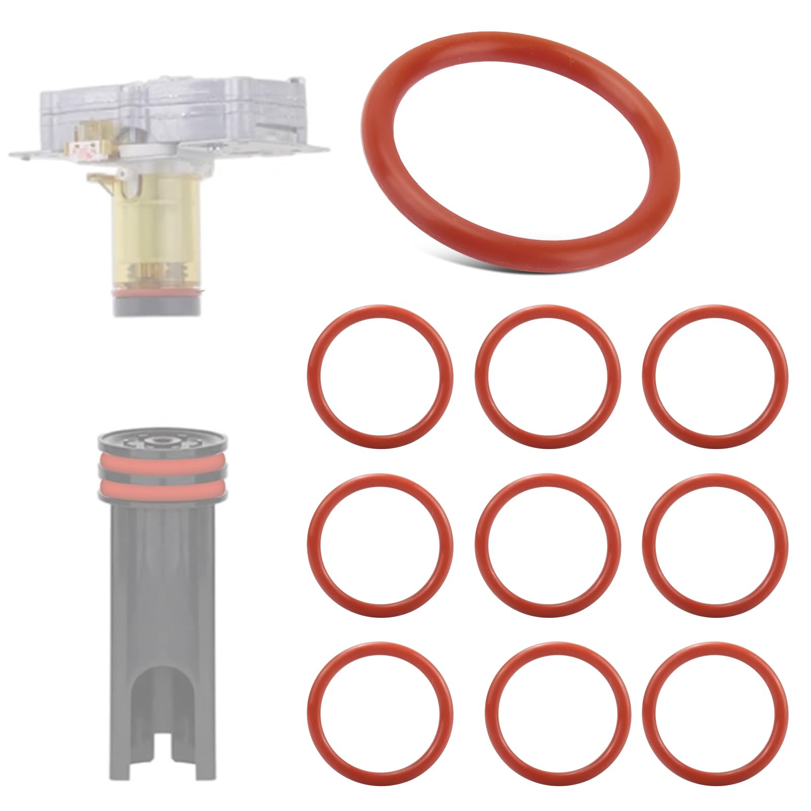 Photo 1 of Brew Assembly O-Ring Seal Compatible with DeLonghi Espresso Machine, Replacement Gaskets Restore Optimal Brewing Performance by Preventing Leaks and Ensuring Optimal Coffee Extraction-10pcs