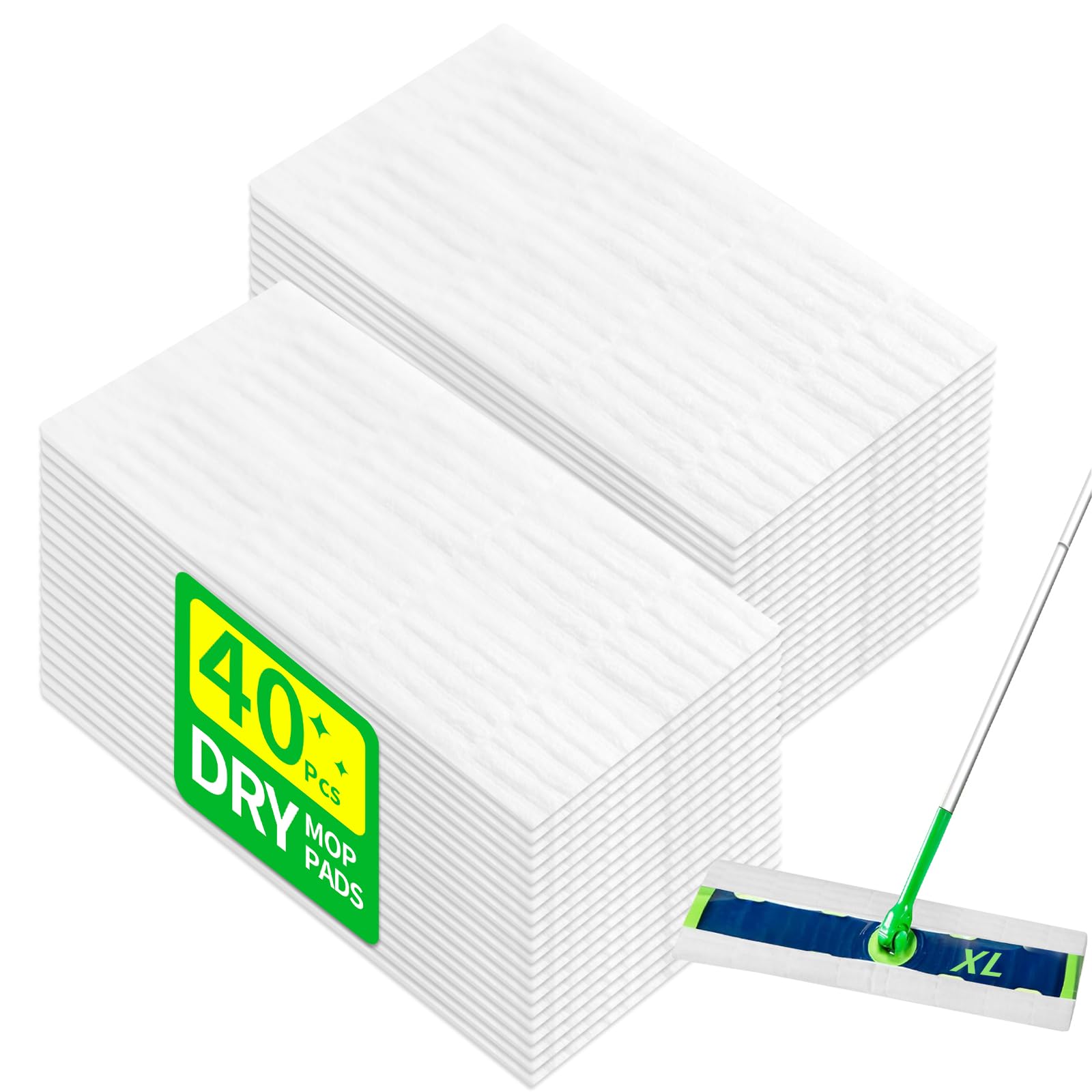 Photo 1 of FURCIELOS XL Dry Sweeping Cloths Compatible with Swiffer Sweeper XL Mop, Disposable Sweeping Dry Pads Refill, Dry Floor Cloths to Clean Dust, Dirt, Pet Hair, 40 Count