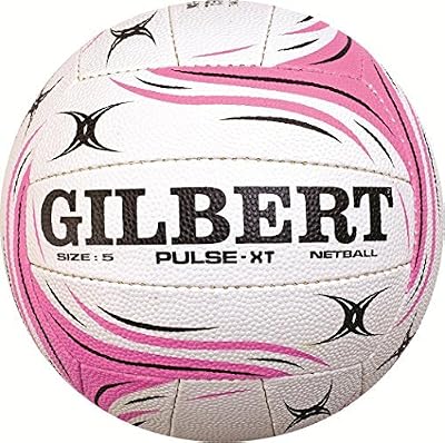 Gilbert Pulse XT Netball Size 5 Club Training & Practice Ball Pink-White