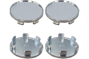 BDZMC 4PCS Wheel Center Cap, Snap-in Plastic Rim Center Hub Caps Cover, 2.12 '' (54mm) Outer Diameter, 1.85 '' (47mm) Inner Diameter, Car Accessories for Car, Truck, SUV (Silver)