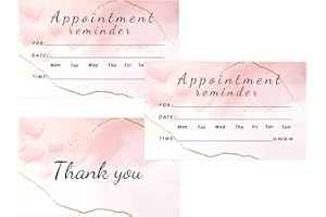 REMERABEL 200 Pcs Appointment Reminder Cards Kraft Style Business Bulk Your Next Appointment Cards for Hair Salon Dental Office Massage Therapist Medical Doctor Follow-Up Pet Grooming (pink)