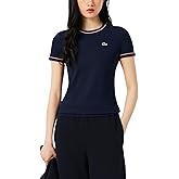 Lacoste Womens Semi Fancy Heritage Short Sleeve T-Shirt