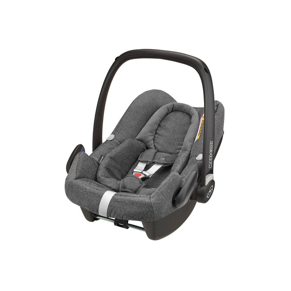 Maxi-Cosi Rock Babyschale, sicherer i-Size Kindersitz, Gruppe 0+ (0-13 kg), nutzbar ab der Geburt bis 12 Monate, sparkling grey