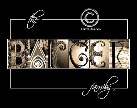 Amazon 自分の名前の印刷 文字アートとwordアートアルファベット写真フォトprints For Your名前またはword セピア 11 X 14 アートフレーム ポスター オンライン通販