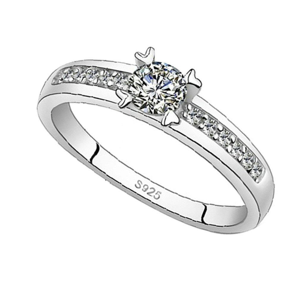 Anillo Chapado en Oro Mujer Plata con Diamantes Imitación de calavera