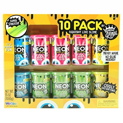 Compound Kings 10 Pack Neon Squishy Like Slime Ready Made Compound