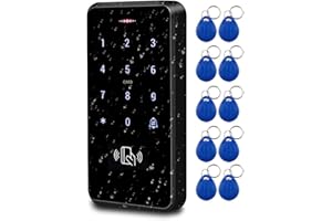 LEXI IP68 Waterproof RFID Keypad, 3000 Users Capacity, 125KHz Standalone Access Control Touch Screen Panel, with 10pcs RFID K