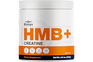 Blonyx HMB + Creatine Supplement - 3g Daily HMB for Enhanced Strength, Power & Recovery, Ideal for High-Intensity Athletes, 3