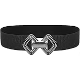 Glamorstar Wide Elastic Belts for Women Stretchy Skinny Waist Belt for Dresses