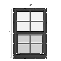 WRISIN 2 Pack Shed Windows 12" W x 18" H Flush