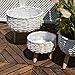 REVOLUMINI Wicker Plant Stand for Indoors Handmade with Natural Materials Modern Style Flower Pot Holder,Set of 3thumb 3