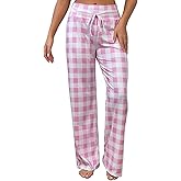 X-Image Women's Comfy Pajama Lounge Pants Floral Print Drawstring Jogger Wide Leg Athletic Pants