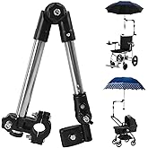TRUTOPWAY Umbrella Mount Stand, Adjustable Umbrella Chair Clamp with 360° Rotation - Fits 0.8-1 inch Tubes (20-25mm), Universal Sun Shade Mount for Wheelchairs, Bikes, Baby Strollers