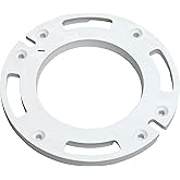 Oatey 43646 Closet Flange Spacer, 1/2 in T, PVC, White, 0.5 Inch