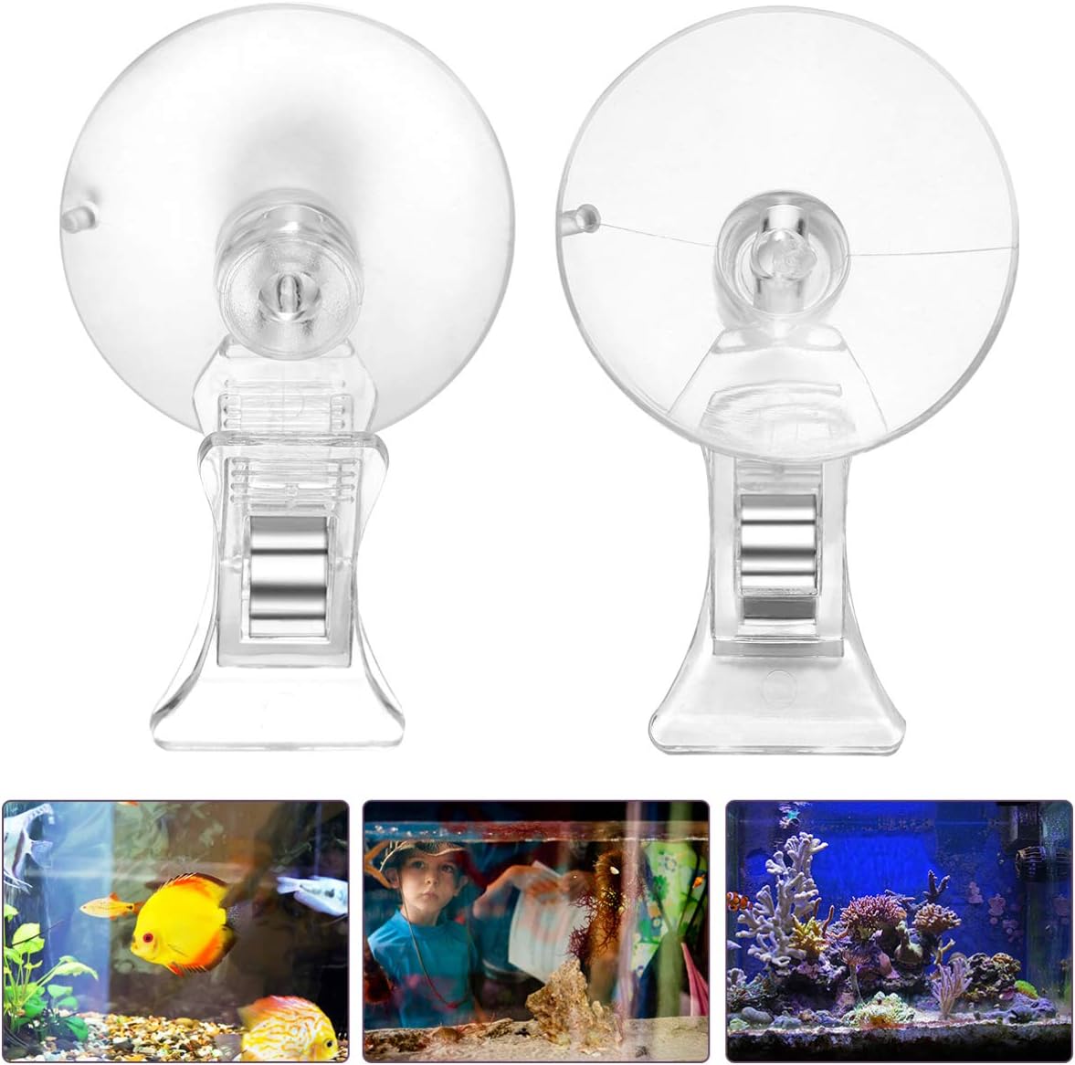 POPETPOP 4PCS Suction Cups Clips Durable Practical Fish Veggie Seaweed