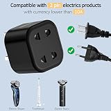 LENCENT 2 Pin to 3 Pin UK Fuse Adaptor Plug 10A Shaver Toothbrush view 3