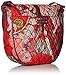 Vera Bradley Women's Cotton Slim Saddle Crossbody Purse, Bohemian Blooms, One Size