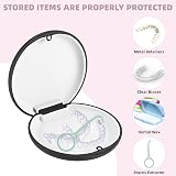 TIESOME Retainer Case Magnetic Closure Slim Orthodontic Box Black view 4