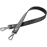 ESUPPORT Purse Straps Replacement Leather Handbags Shoulder Bag Wallet DIY 23.62 Inch Long Silver Metal Buckle