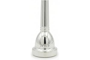 MoResolune 6 1/2 AL Trombone Mouthpiece, Silver Plated Small Shank - Versatile Standard Size for Intermediate Students & Conc