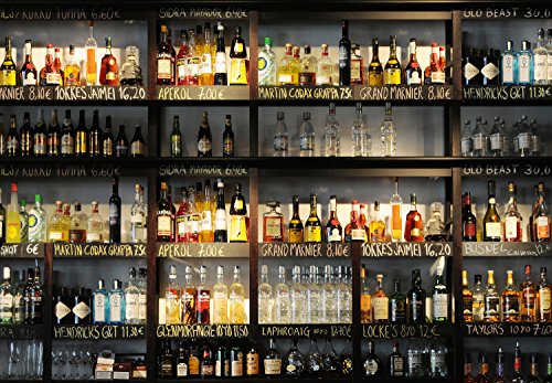 murimage Fototapete Küche 183 x 127 cm inklusive Kleister Bar Cocktail Whiskey Drinks Cognac Regal Getränke Tapete – Bild 6