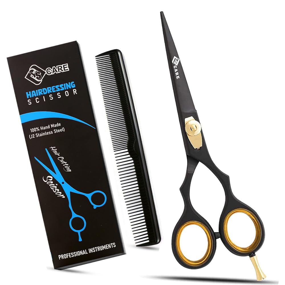 Professional Hairdressing Scissors – Stainless Steel Barber Hair Cutting Shears with Adjustable Screw – Salon & Home Use for Men, Women & Children — image 1