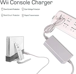 Console Charger for Wii, AC Wall Power Adapter