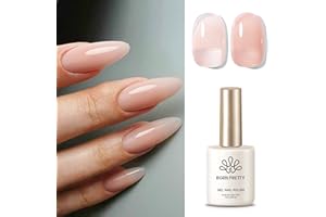 Born Pretty Jelly Gel Nail Polish Jelly Nude Gel Polish Sheer Translucent Skin Stone Natural Soak Off Hema-Free Gel Polish Nail Art DIY 15ML