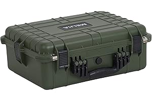 MEIJIA Portable Large Protective Hard Camera Case,Foam Inserted, or use of Drones,Camera,equipments,19.78"X15.77"X7.41",Green