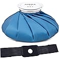 ANMIA Ice Pack Bags with Wrap for Injuries Reusable, Cold Pack Water Bag Hot Bag for Pain Relief, Leak-Proof Elastic Ice Bag, Size 9''