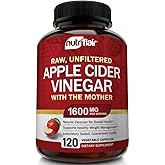 Apple Cider Vinegar Capsules with The Mother - 120 Vegan ACV Pills - Best Supplement for Healthy Weight Loss, Diet, Keto, Digestion, Detox, Immune - Powerful Cleanser & Appetite Suppressant Non-GMO