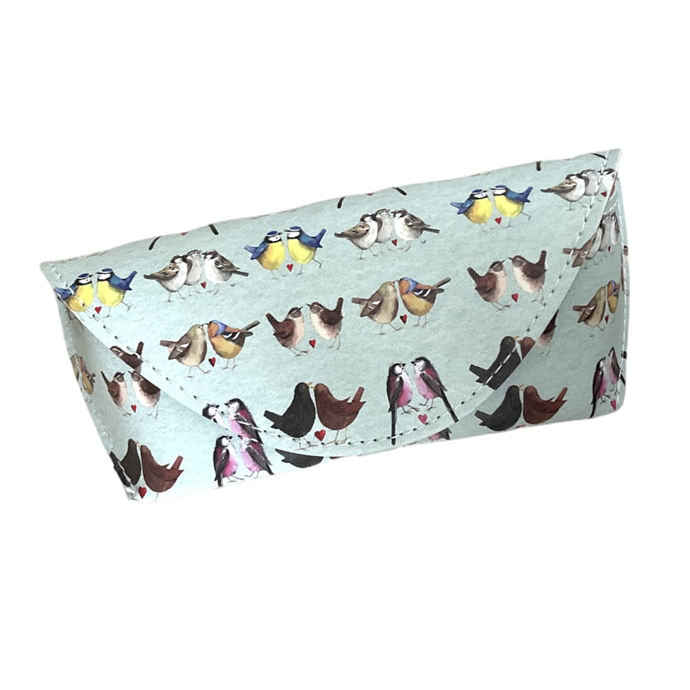 Alex Clark Art Brilliant Birds Spectacle Glasses Case, Green, One Size