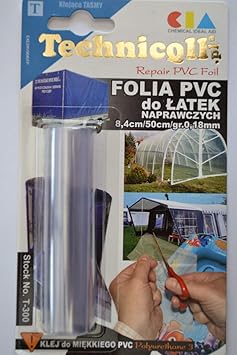 Rolle PVC-Folie für Reparatur Patches transparent 8.4 cm x 50 cm x 0,18 mm dick NEU