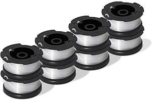 RISELION Weed Eater String for Black and Decker Weed Eater: Durable AFS Automatic Feed Spool .065 Black and Decker String Trimmer, 30ft 0.065 inch AF-100 String Line (8 Replacement Spool)