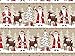 Woodland Santa Claus Reindeer Kraft Wrapping Paper - 24 Inches x 15 Feet Roll