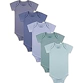 BestSoul Baby Solid Bodysuit - Super Soft Rayon made from Bamboo - Short Sleeve Long Sleeve Newborn Infant Boy Girl - 5-Pack