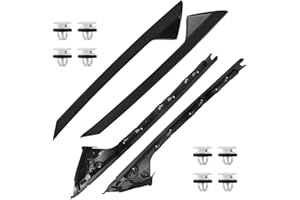 BELKEBIR A-Pillar Trim Molding Windshield Kit Compatible with 2011-2019 Ford Explorer Outer & Inner, Left Driver & Right Passenger Side Window Trim Moulding Replaces BB5Z7803145AA BB5Z7803144AA 926450 926451