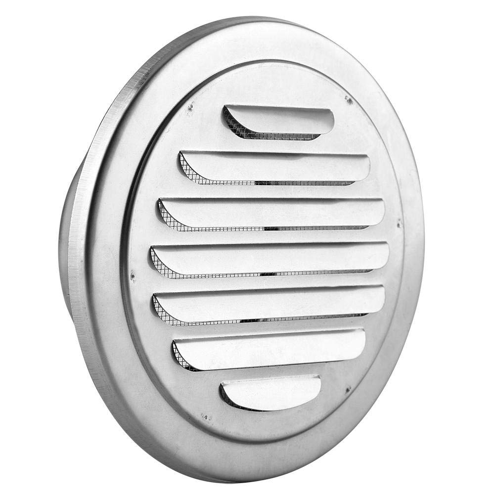 Round Air Vent Grille, Stainless Steel Wall Air Vent Flat Grille Ducting Ventilation Cover Outlet Insect Mesh