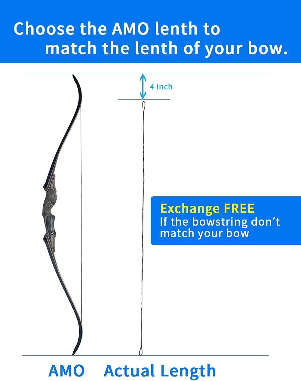 Cordes Tir A L Arc De Remplacement Arc Bow String 48 58 Handmade Custom Made Bowstring Sports Vacances