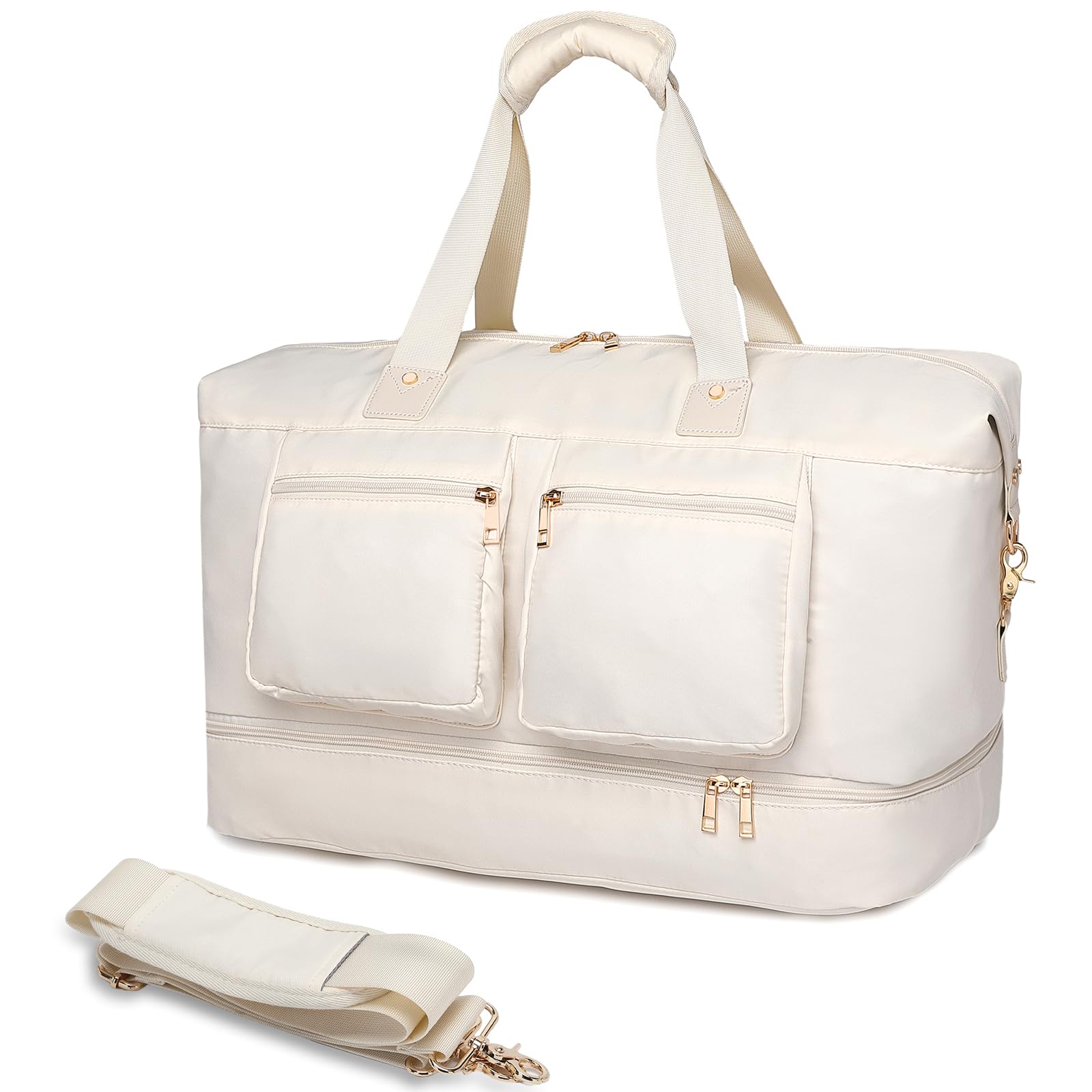 Travel Duffle Bag, Leather Overnight Bag for Mens Women Carry on Bag Weekender Bags Travel Tote Bags Large Duffle Bag