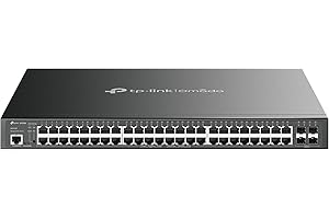 TP-Link Jetstream 48-Port Gigabit L2+ Managed PoE Switch (TL-SG3452P) - 48 PoE+ Port @384W, 4 x SFP Slots, PoE Recovery, Omad