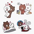 Brown bear and Cony in love - valentine Gifts Sticker Bumper Sticker Vinyl Decal 5"