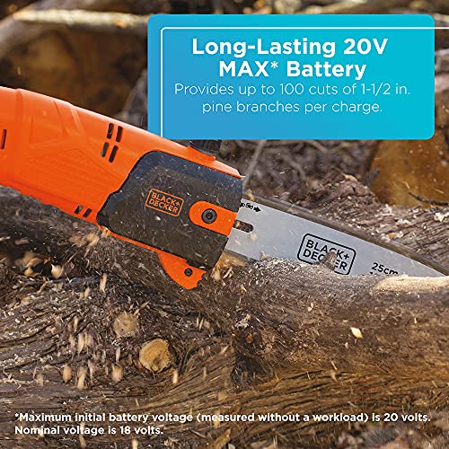 BLACK+DECKER 20V Max Pole Saw, 8Inch, Cordless (LPP120) Pricepulse