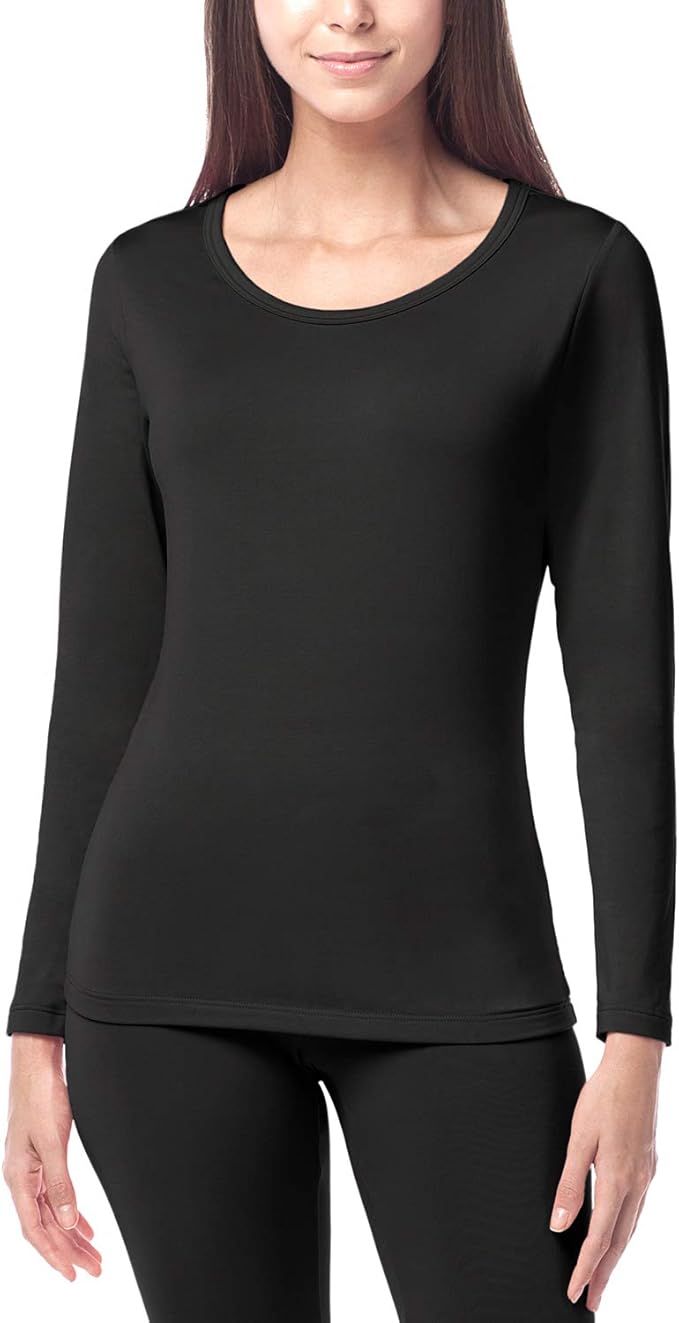 LAPASA Women's Lightweight Thermal Underwear Top Only Warm Light Weight
