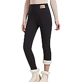 Hixiaohe Casual Sherpa Fleece Lined Leggings Women Winter Warm Pants High Waisted Stretchy Thick Thermal Tights Cold Weather