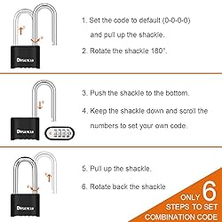 1 Pack disecu 4-Digit Heavy Duty Combination Lock